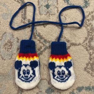 Vintage Mickey Mouse Attached Mittens